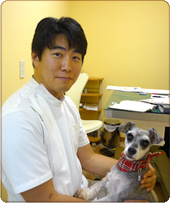 愛犬ララと院長
